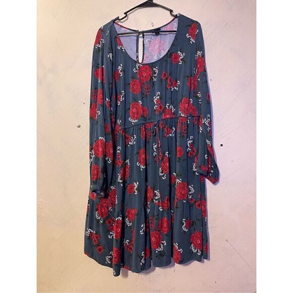 TORRID Sz 3 Mini Challis Floral Skater Dress - Picture 1 of 8